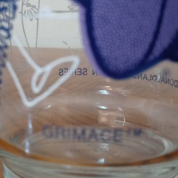 McDonald's Glasses Peanuts and Grimace Rare 1977 - Picture 3 of 10